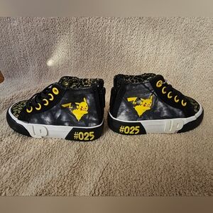 Kids Pikachu Black and Yellow Sneakers